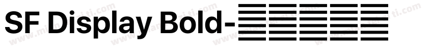 SF Display Bold字体转换